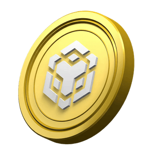 Grafický prvek s mincí Binance BNB v sekci důvěry komunity